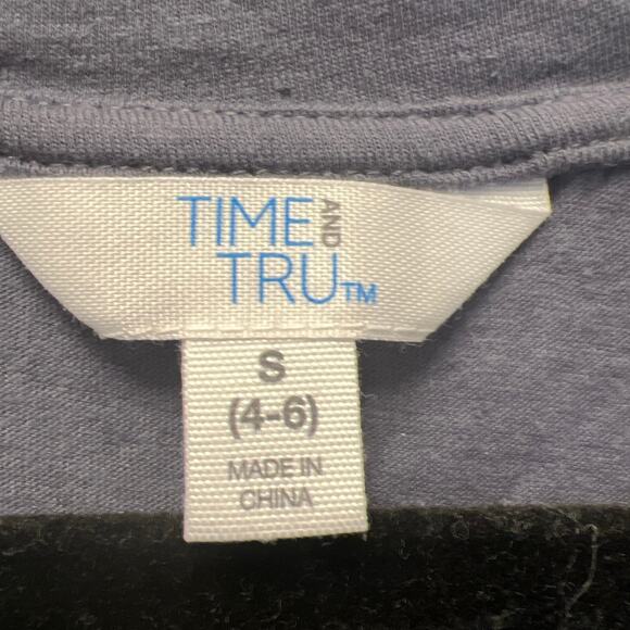 Time and Tru Women’s Short Flutter Sleeve Tiered Mini Dress Size S(4-6) Blue - Picture 3 of 6